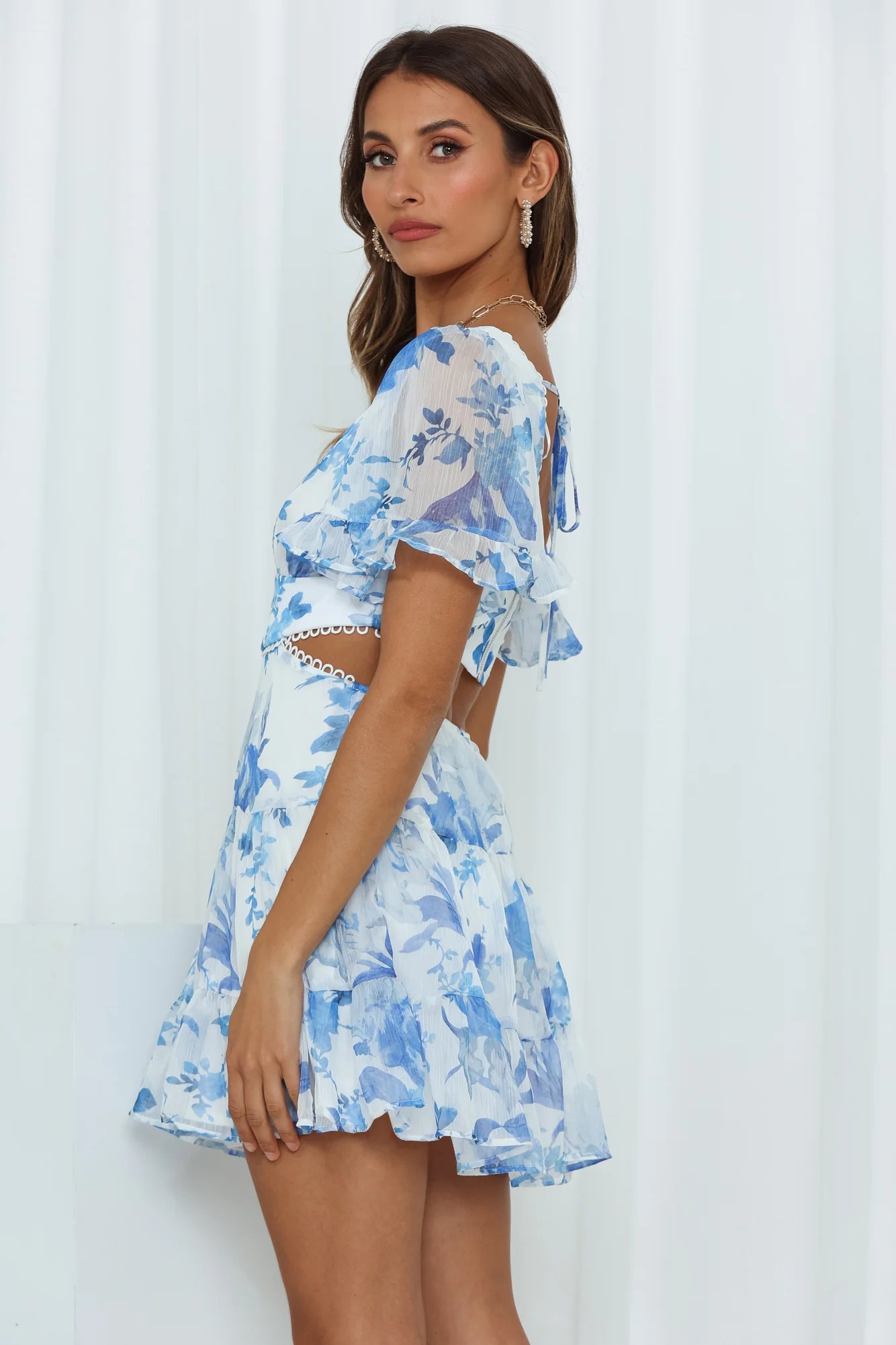 Destination Floral Dress Blue