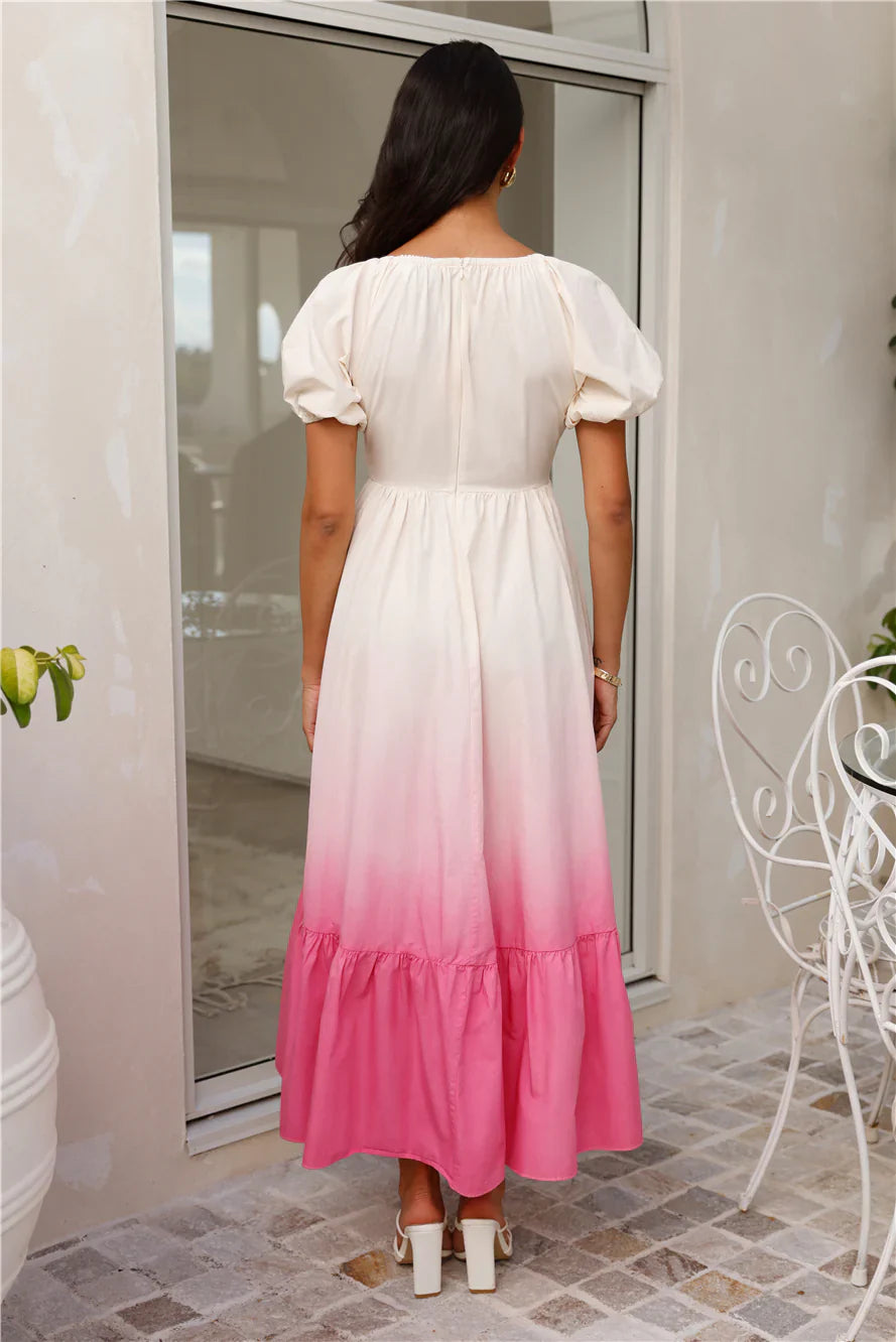 Rise And Shine Maxi Dress Pink