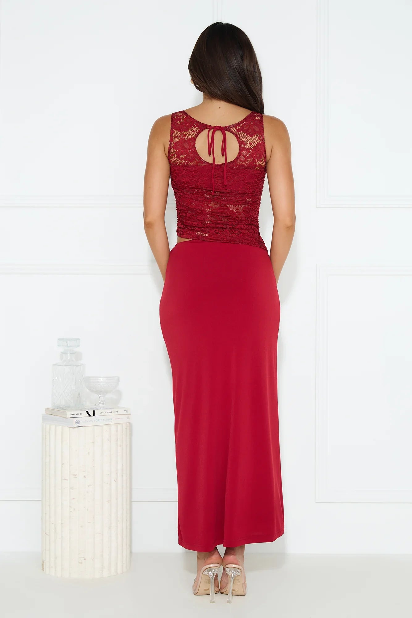 Lace Love Maxi Dress Red