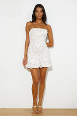 Daytime Romance Lace Mini Dress White