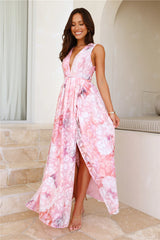 Gold Sky Maxi Dress Pink