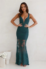 Choose Style Lace Maxi Dress Emerald