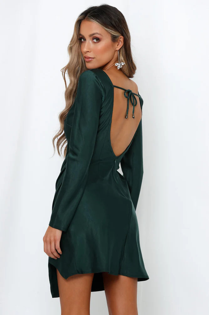 Expressed Permission Dress Forest Green