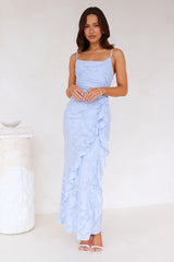 Fresh Rosebud Maxi Dress Blue