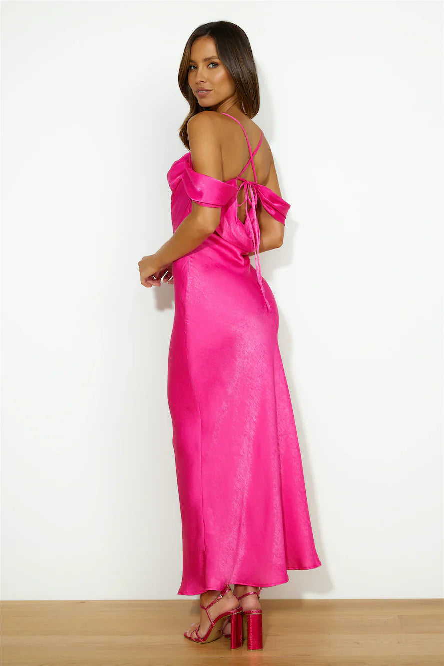 Lots Of Attention Maxi Dress Hot Pink