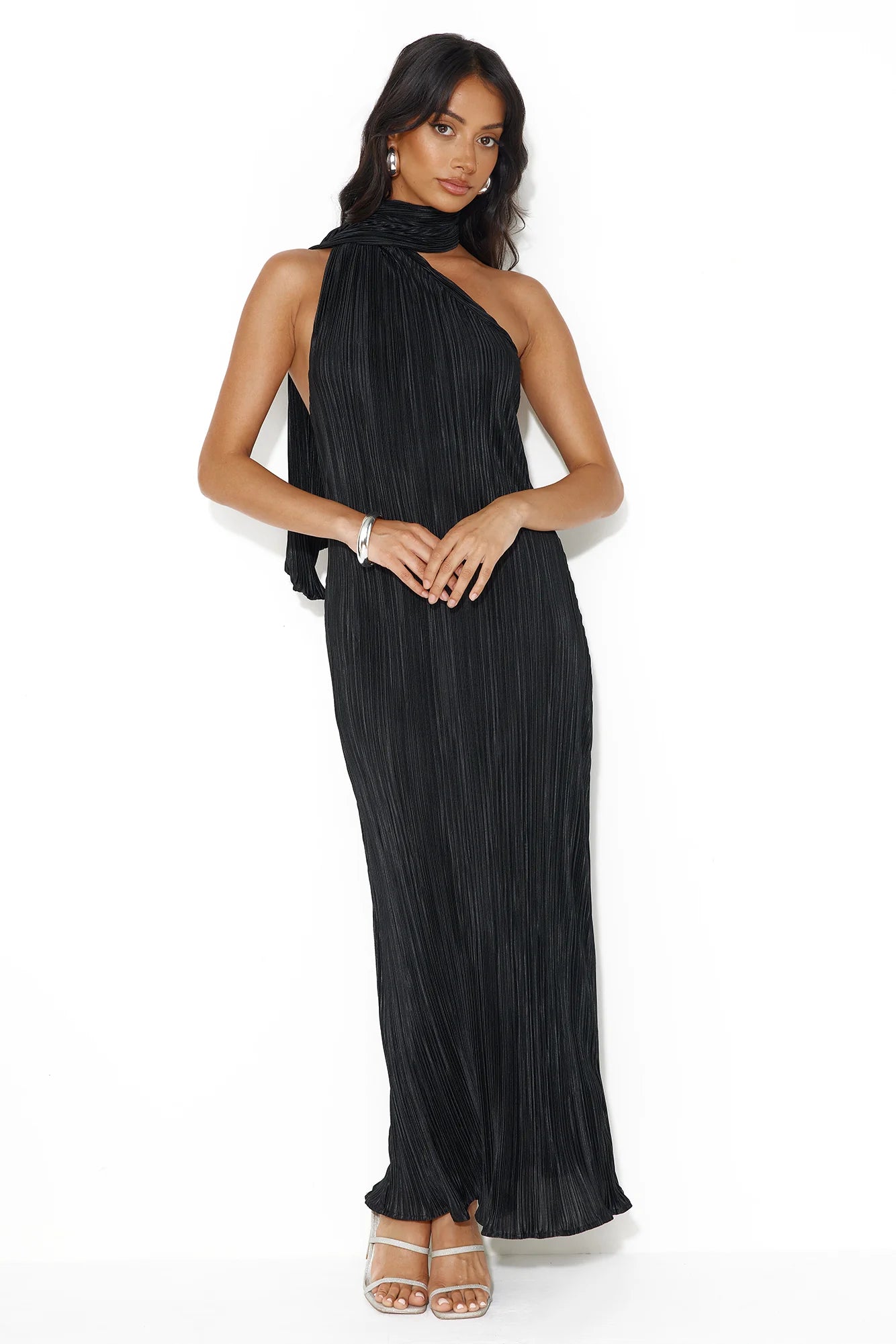 Plisse Perfect Maxi Dress Black