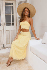 Little Details Maxi Skirt Yellow