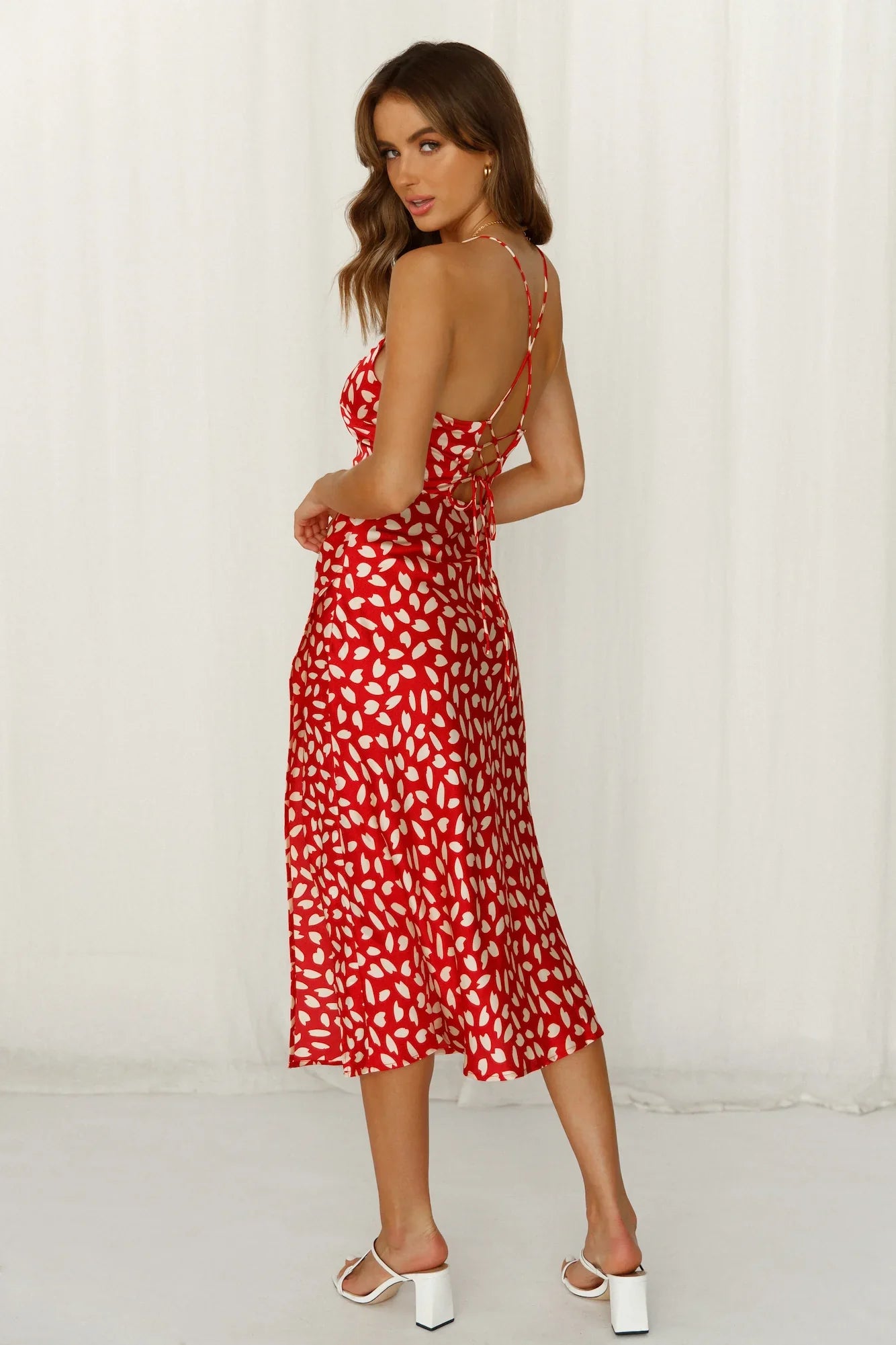 Happy Honeymoon Midi Dress Red