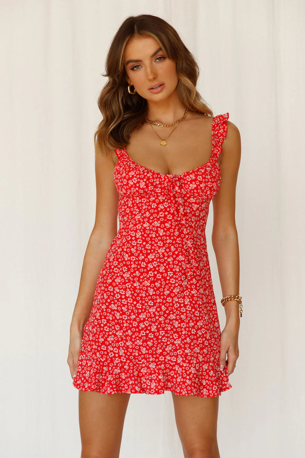 Misty Fountains Dress Red