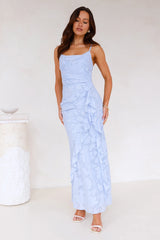 Fresh Rosebud Maxi Dress Blue