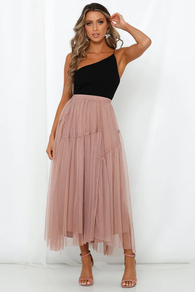 Another Fairytale Midi Skirt Dark Blush