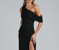 Octavia Formal A-Line Crepe Dress