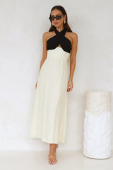 Paris Afternoon Halter Maxi Dress Cream