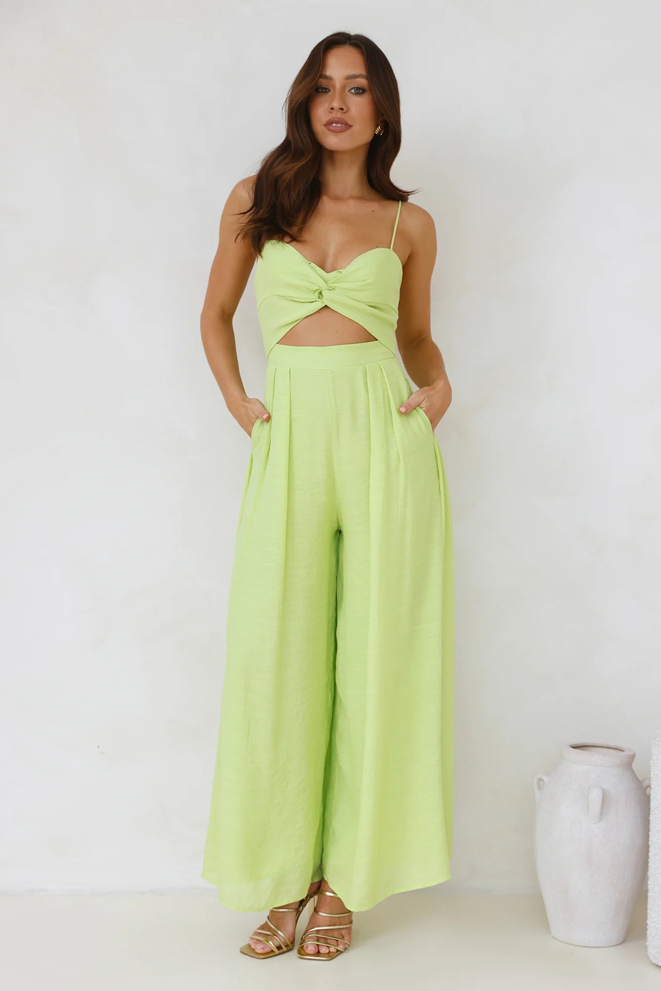 Fulfilling Choice Jumpsuit Green