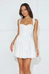 Soft Aesthetic Mini Dress White