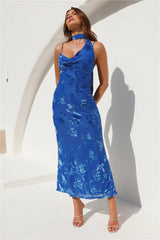 Mysterious Lover Maxi Dress Blue