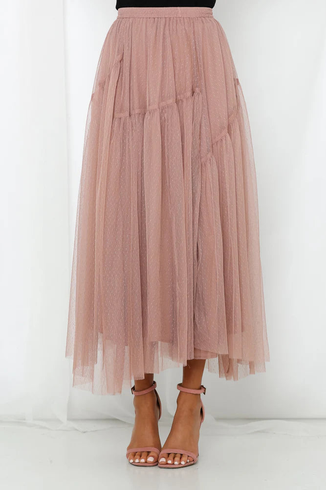 Another Fairytale Midi Skirt Dark Blush