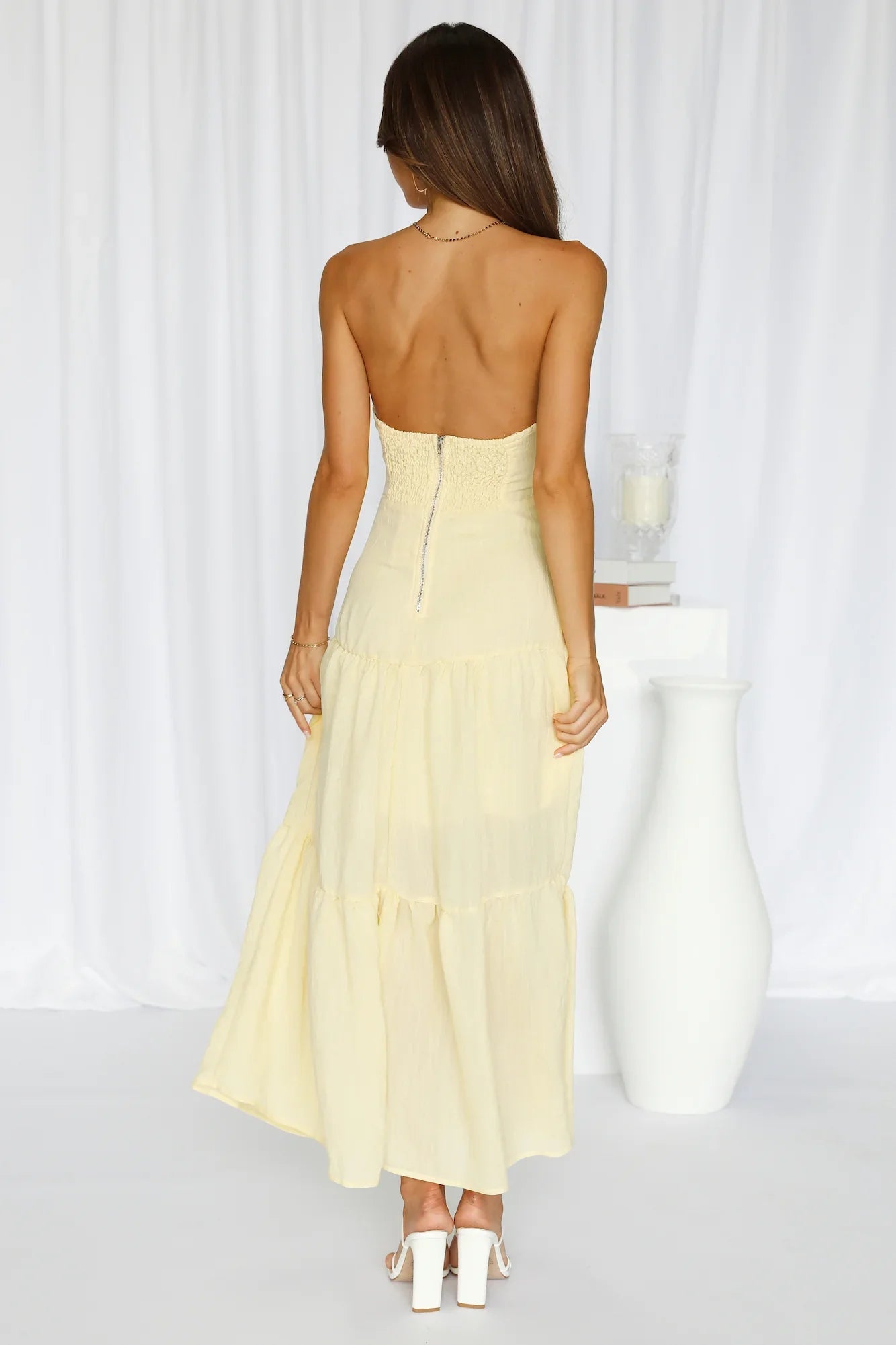 Pose For The Show Midi Dress Yellow