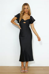 Trendy Guest Midi Dress Black