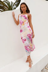 Power Of Fashion Satin Maxi Dress Pink