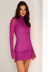 RUNAWAY Jordi Mini Dress Plum