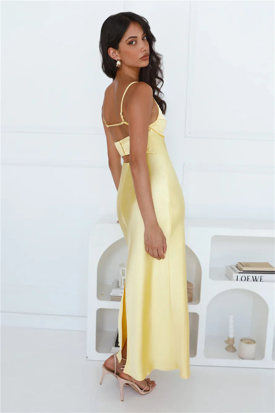 Feels Like Luxe Maxi Dress Yellow