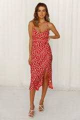 Happy Honeymoon Midi Dress Red