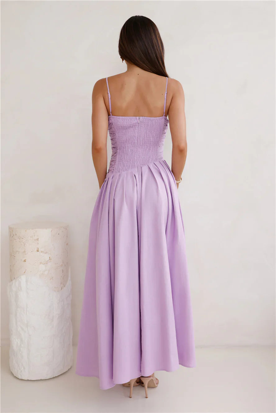 Chasing Sunny Days Midi Dress Lilac