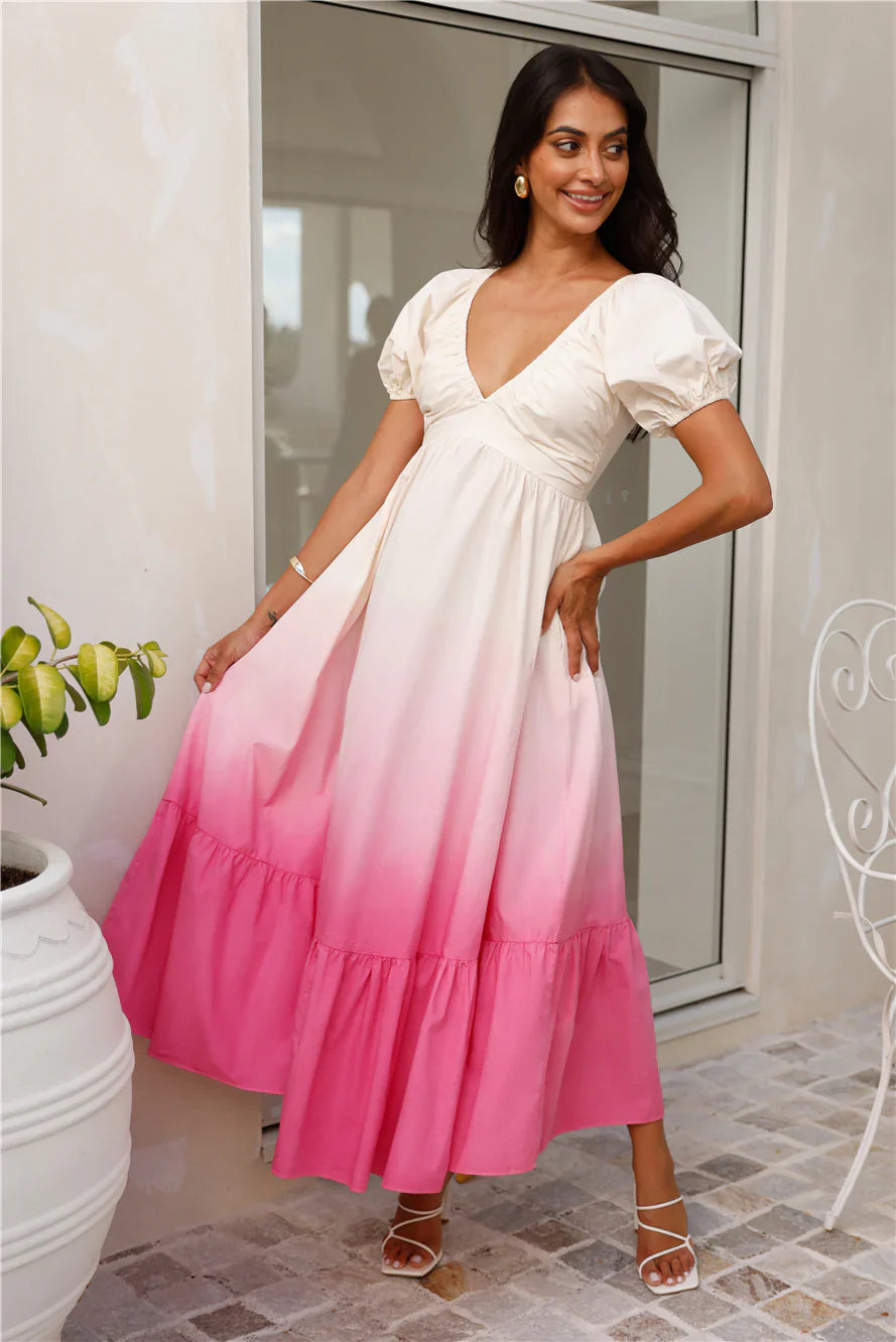 Rise And Shine Maxi Dress Pink