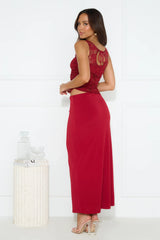 Lace Love Maxi Dress Red