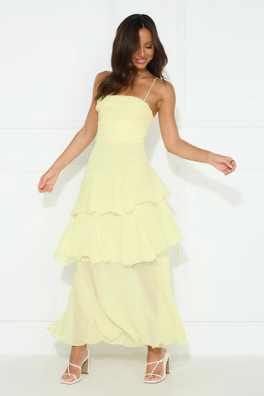 Awards For You Maxi Dress Yellow