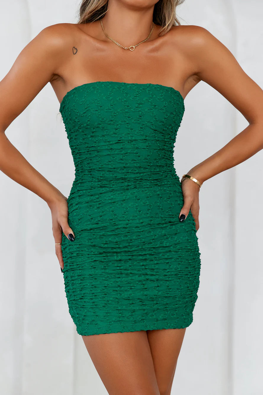 Cutest Look Mini Dress Green