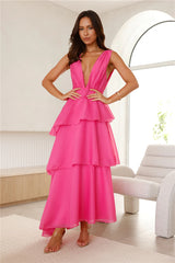 Fashion Zone Maxi Dress Hot Pink