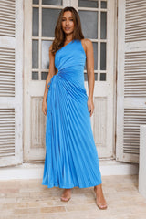 Choose Your Style One Shoulder Maxi Dress Blue