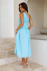 Taylor One Shoulder Midi Dress Mint