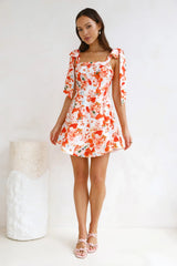 Good Morning Mini Dress Orange