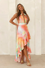 Sunset By The Sea Maxi Dress Coral