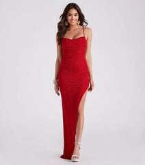 Gloria Formal Glitter Long Dress