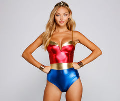 Lady Justice Metallic Bodysuit