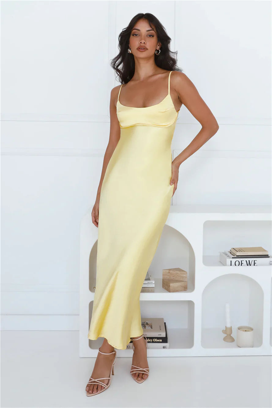 Feels Like Luxe Maxi Dress Yellow