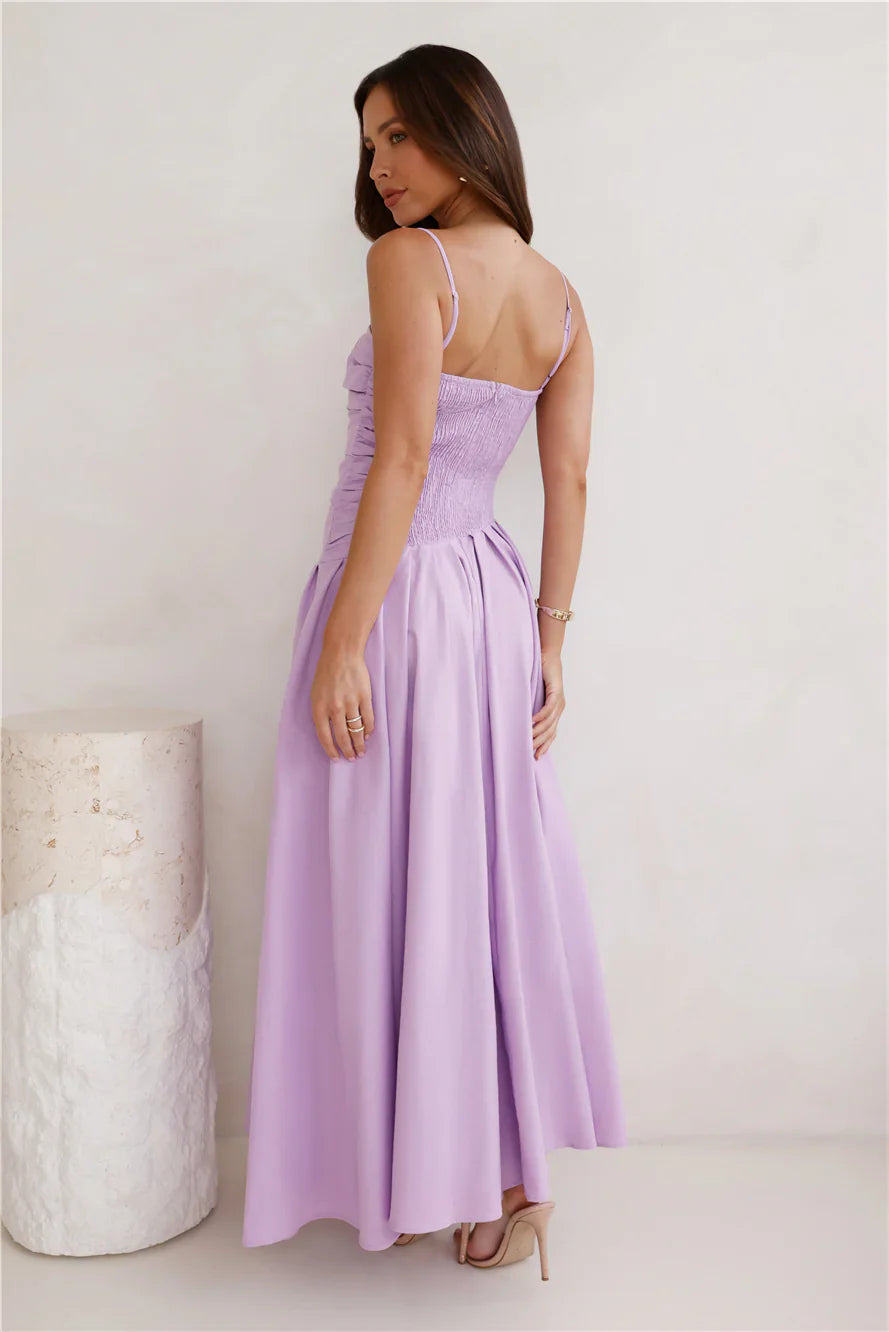 Chasing Sunny Days Midi Dress Lilac