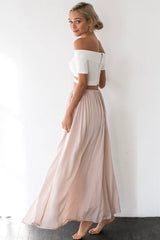 Against The Tides Maxi Skirt Beige