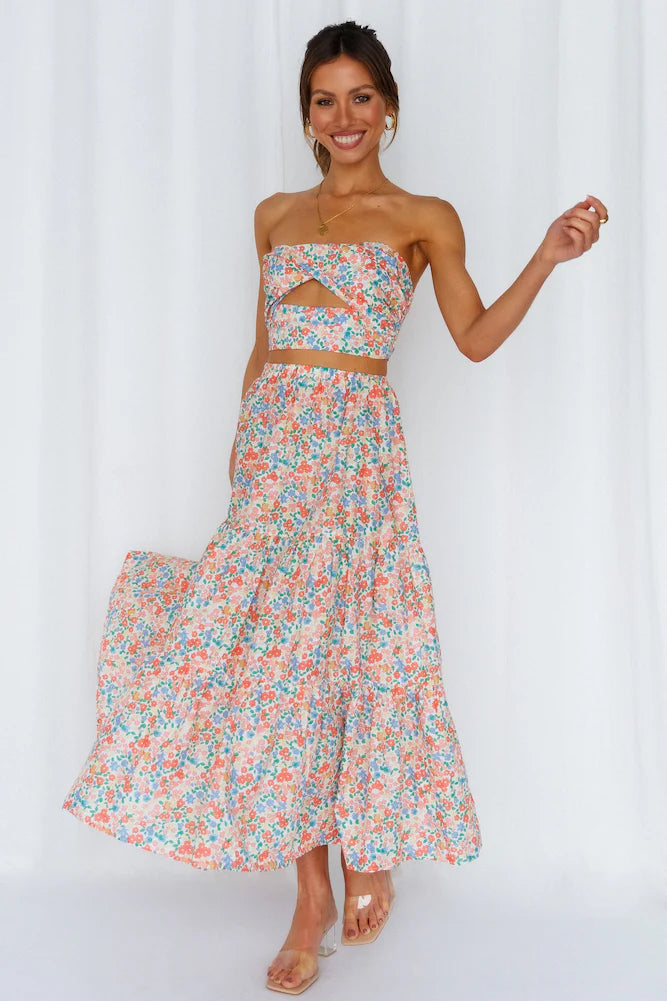 So Particular Maxi Skirt Floral