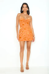 They All Know Me Mini Dress Orange