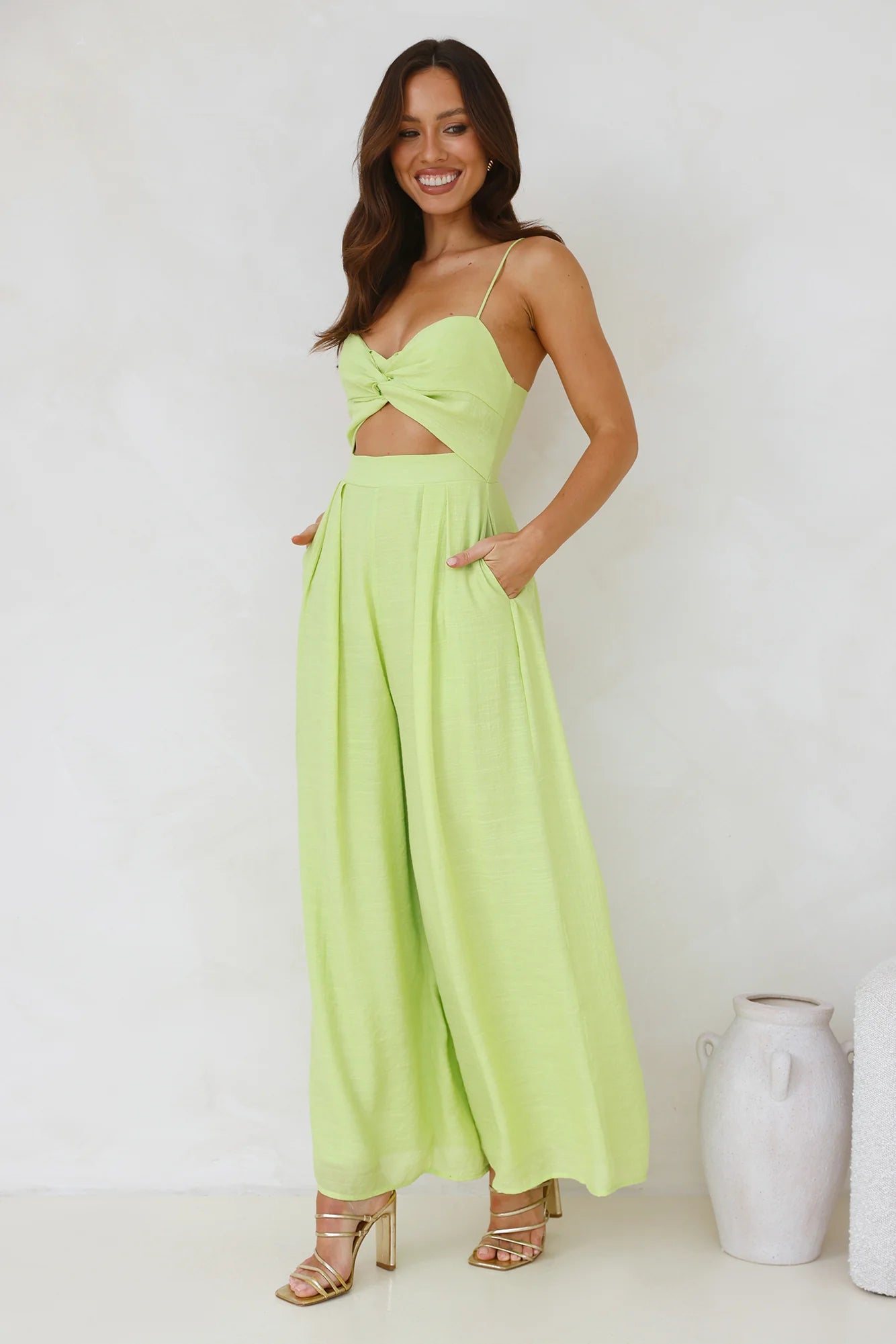 Fulfilling Choice Jumpsuit Green