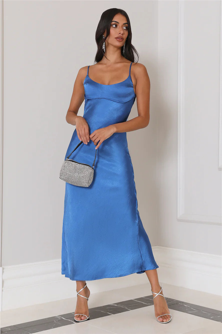 Feels Like Luxe Maxi Dress Blue