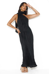 Plisse Perfect Maxi Dress Black