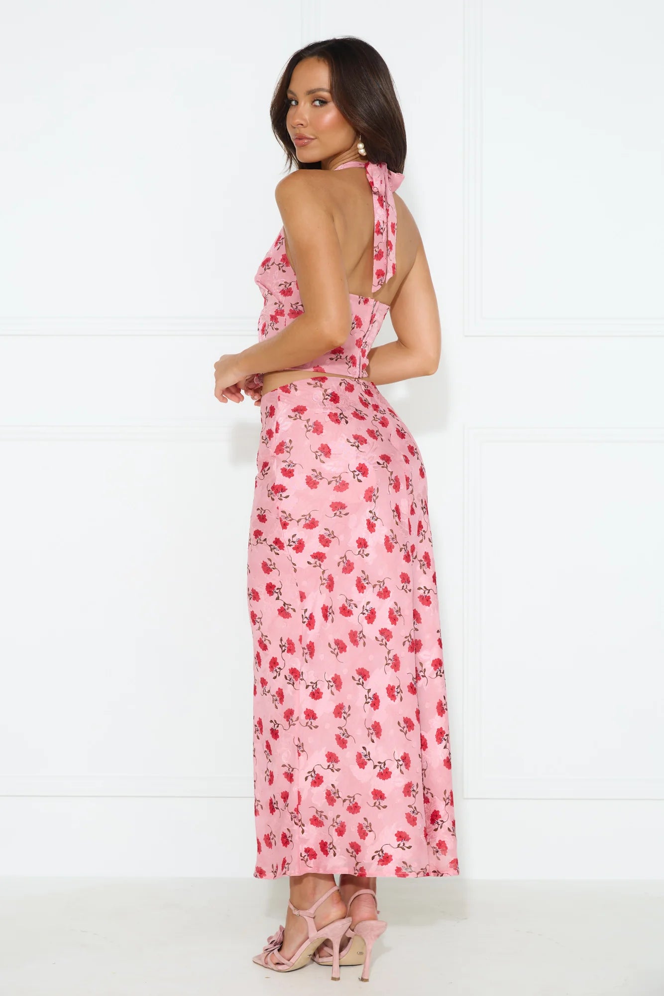 Valentine's Date Maxi Skirt Pink