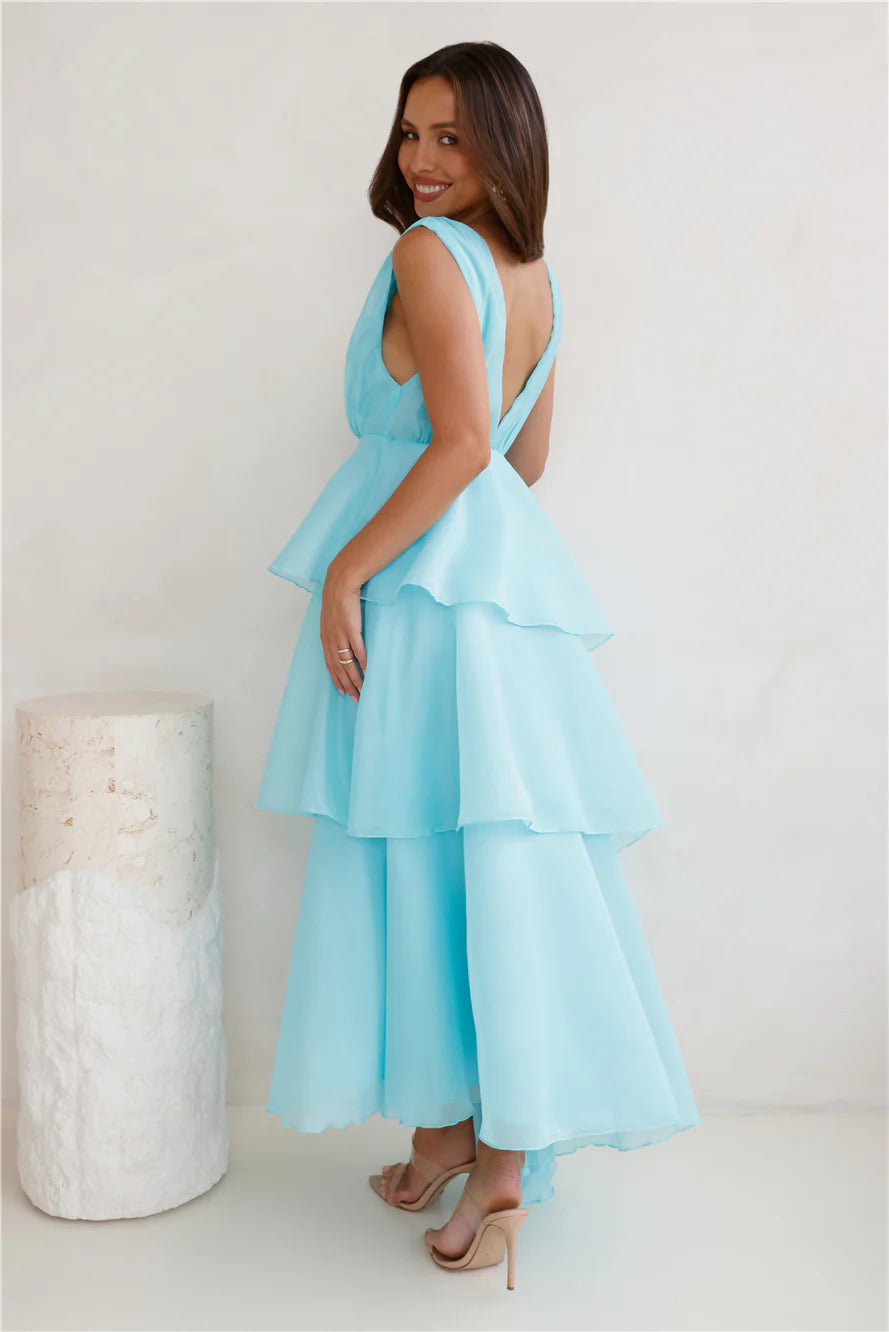 Fashion Zone Maxi Dress Aqua