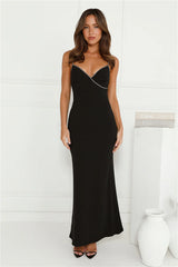 Crystal Glitz Maxi Dress Black